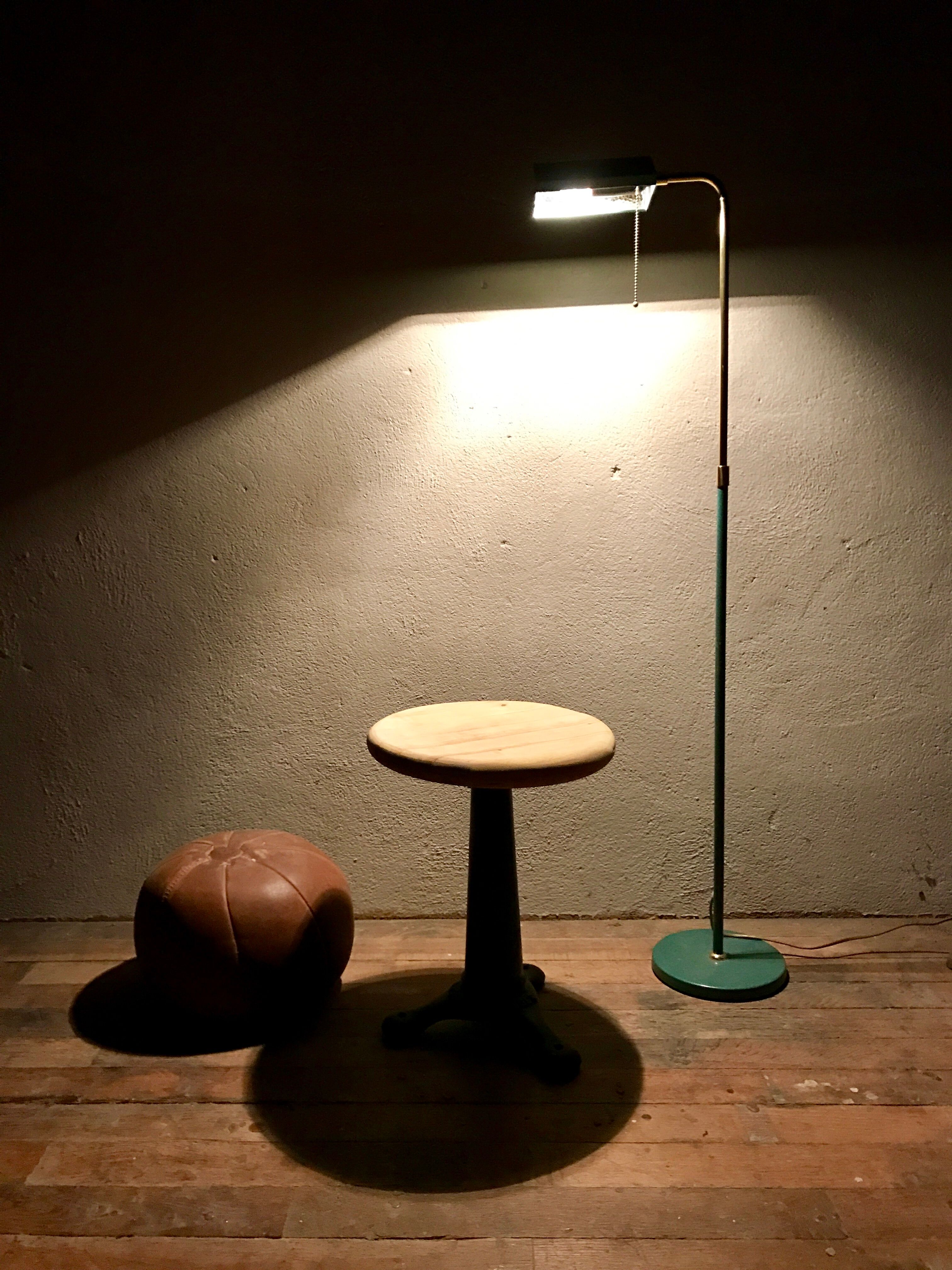Vintage brass and metal lamppost (Deknudt)