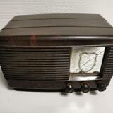ancien Poste Radio TSF à lampes en Bakélite Sonora de 1946 ART Déco