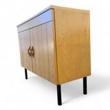 Vintage chest of drawers / cabinet with steel legs