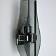 Applique Veca noir, verre Murano taillé, Italie, 1970