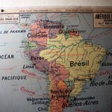 Old school map vidal lablache South America