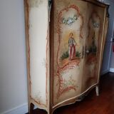 Louis XV-style curved wardrobe, Martin varnished