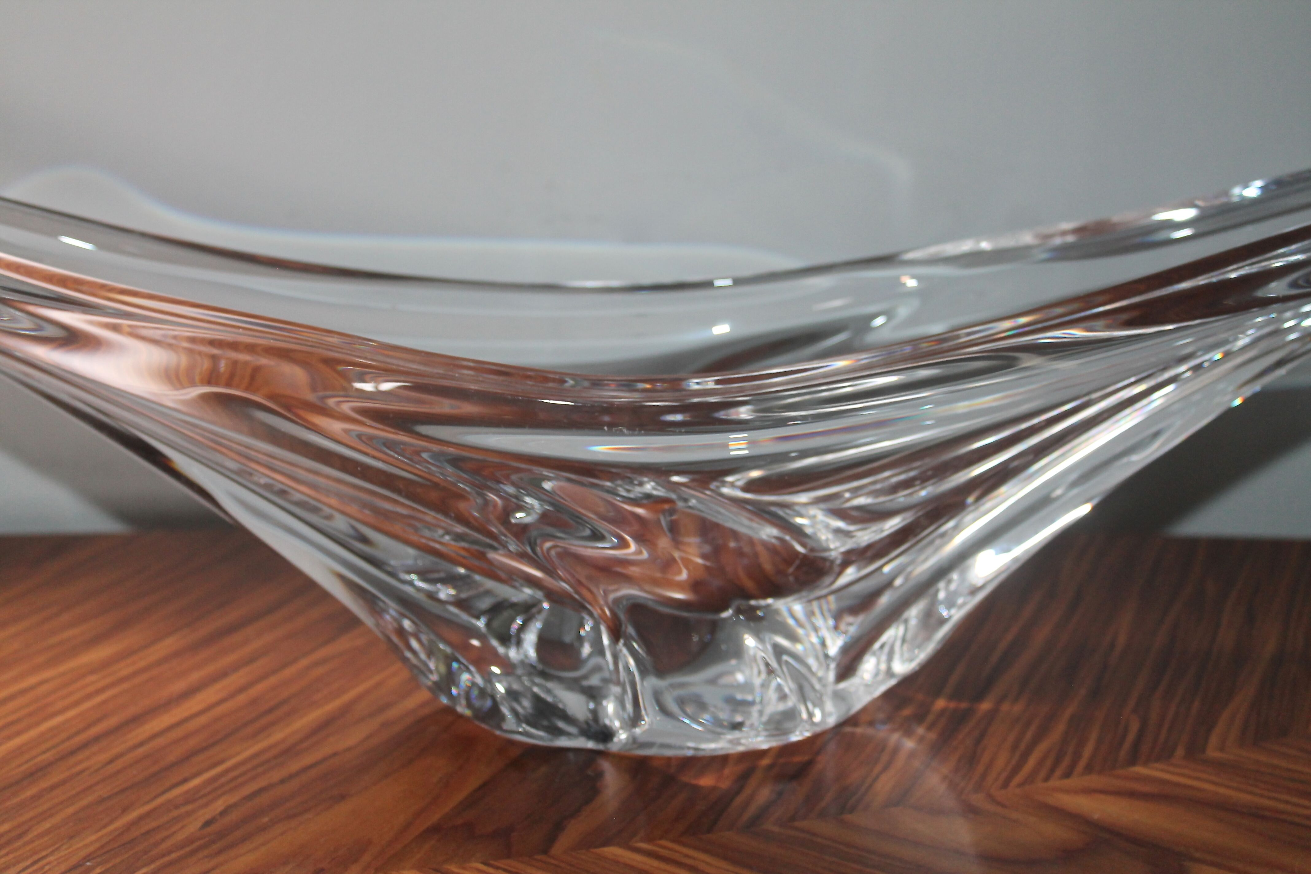 Daum crystal vase 72 cm from the 50s-60s signed