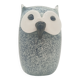 Vintage Scandinavian Glass Owl Statuette Denmark Sulphur 70s 80s