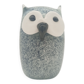 Statuette Hibou Chouette Verre Scandinave Danemark Vintage Sulfure 70 80
