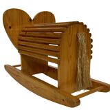 Design suédois vintage Éléphant à bascule en bois Design des années 80