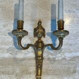 Set of 4 bronze wall lights in Louis XVI style.