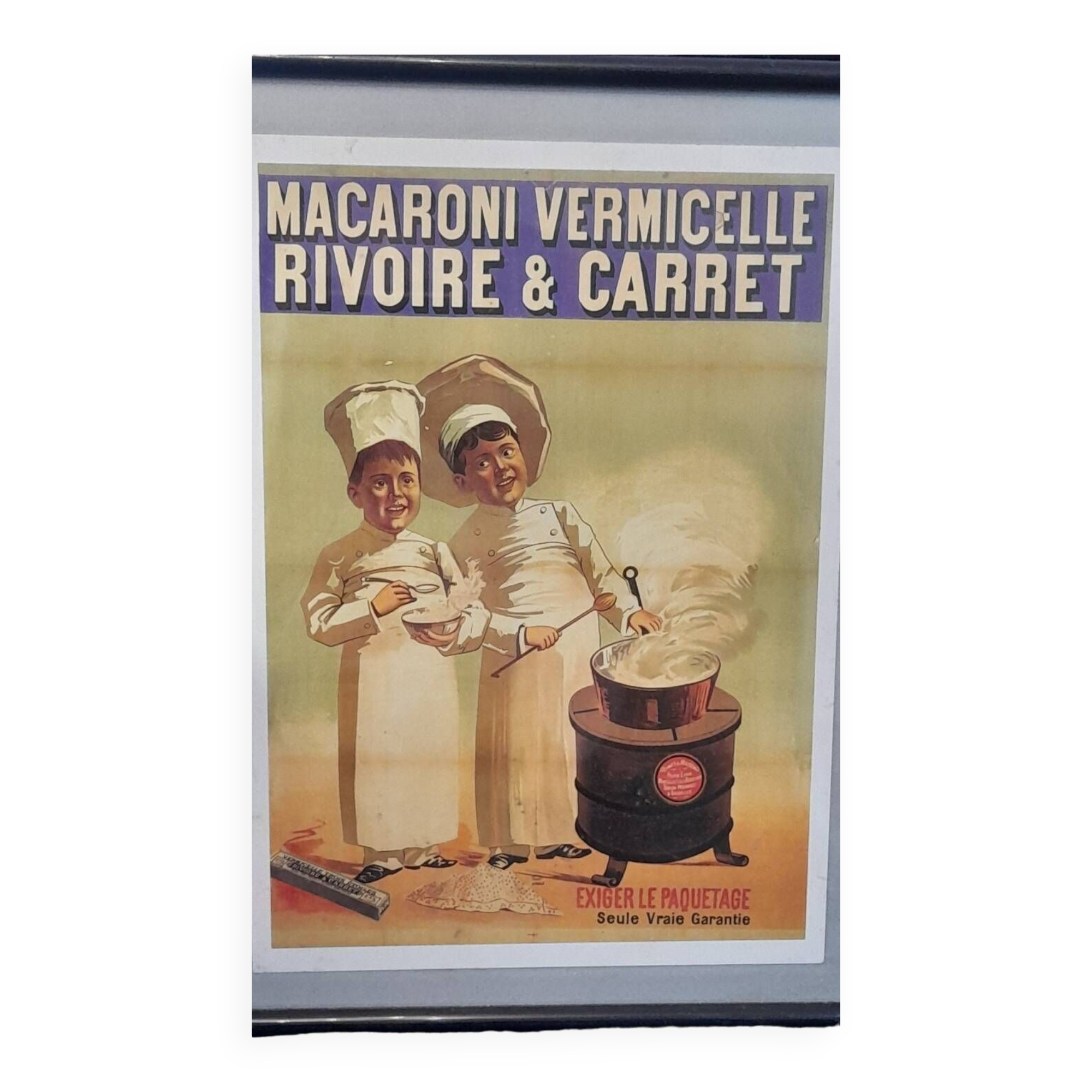 Vintage Rivoire and Carret advertising frame