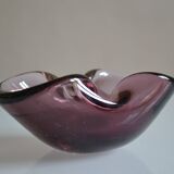 60s ashtray or empty pocket, purple Murano glass, Italy