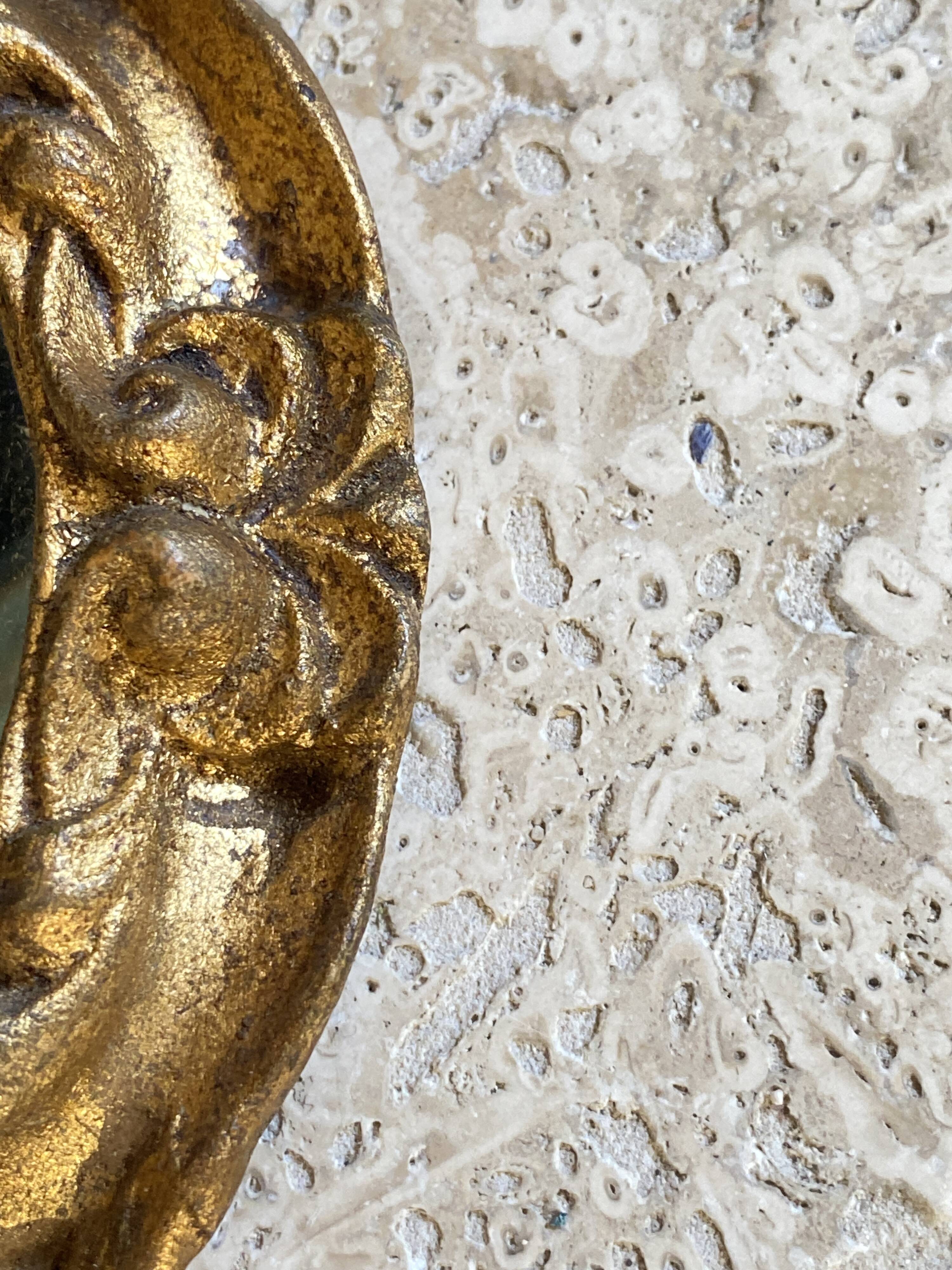 Wooden mirror, 24 cm