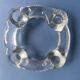 Pukeberg Scandinavian vintage glass candle holder from the 70s