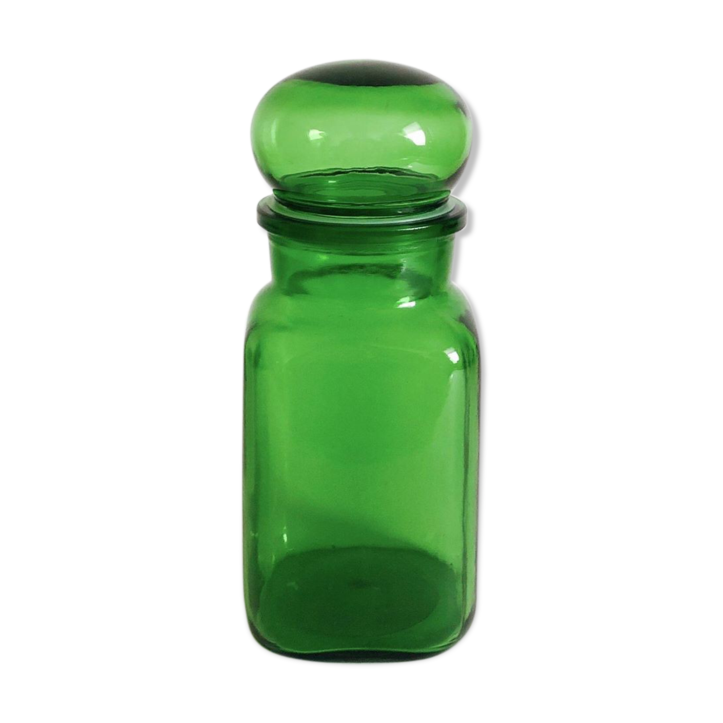 Green apothecary bottle