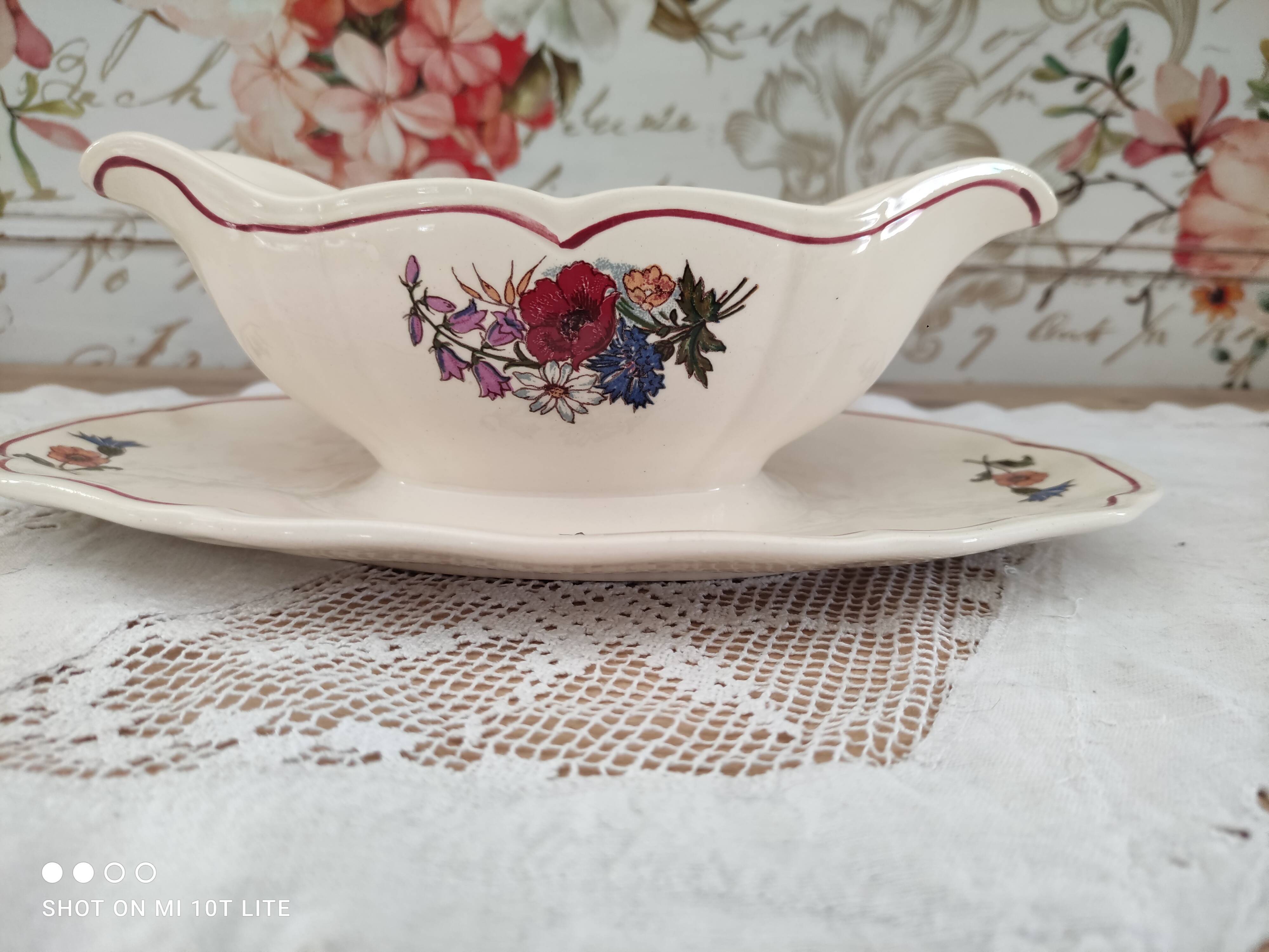 Sauce boat sur dormant Sarreguemines model Agreste