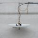 Unusual Saucer Style Mid-Century Pendant Light (2 available)