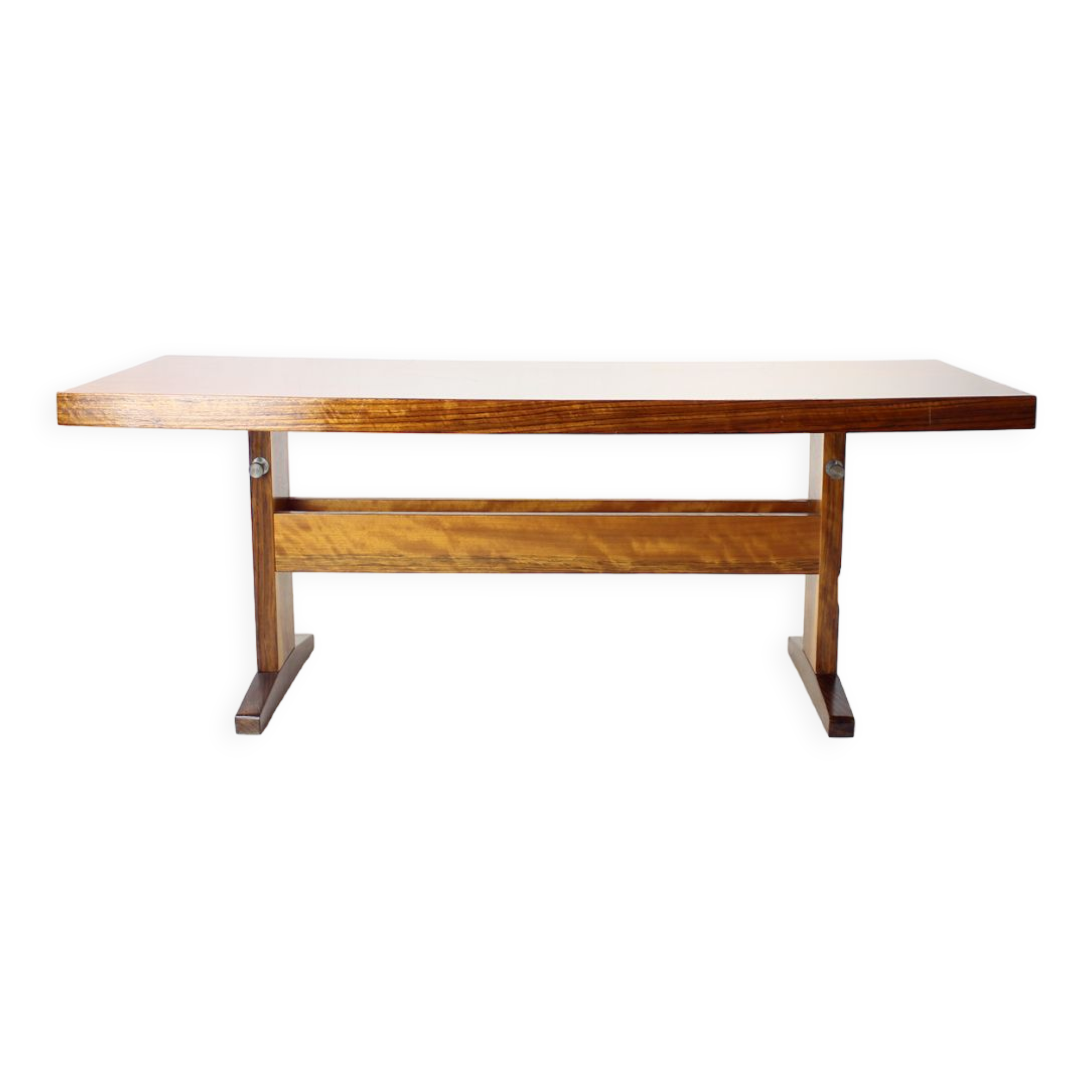 Long Height Adjustable Coffee/Dining Table In Mahogany, Czechoslovakia 1970s