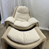 Fauteuil et ottoman P60  par Vittorio Introini pour Saporiti