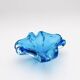 Flavio Poli Murano Crystal Sommerso Blue Turquoise Cup 17cm
