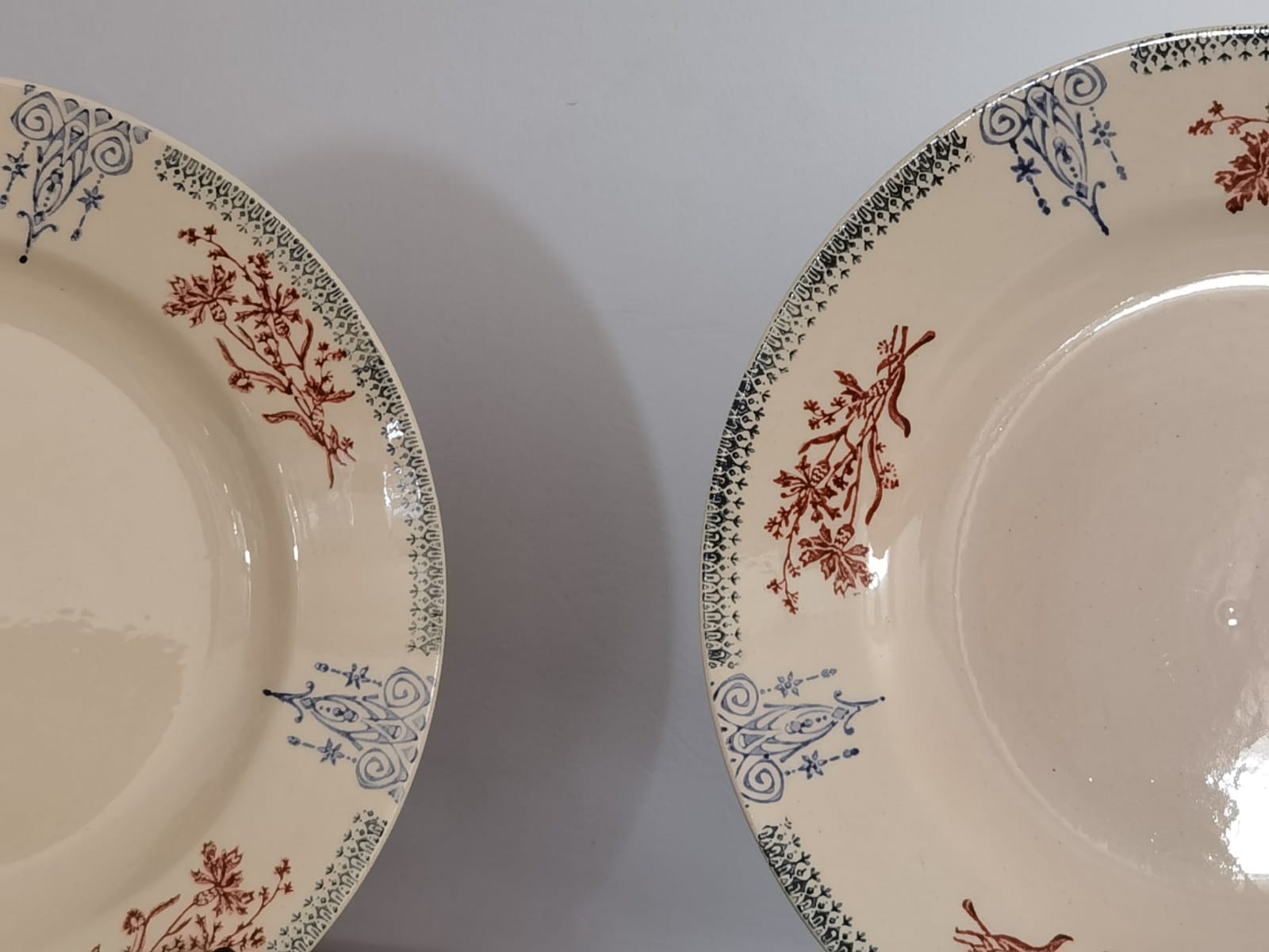 Set of semi-hollow plates Amandinoise St Amand vintage