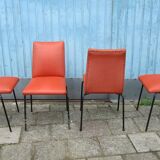 Set of 4 chairs by Pierre Guariche for Meurop 1960