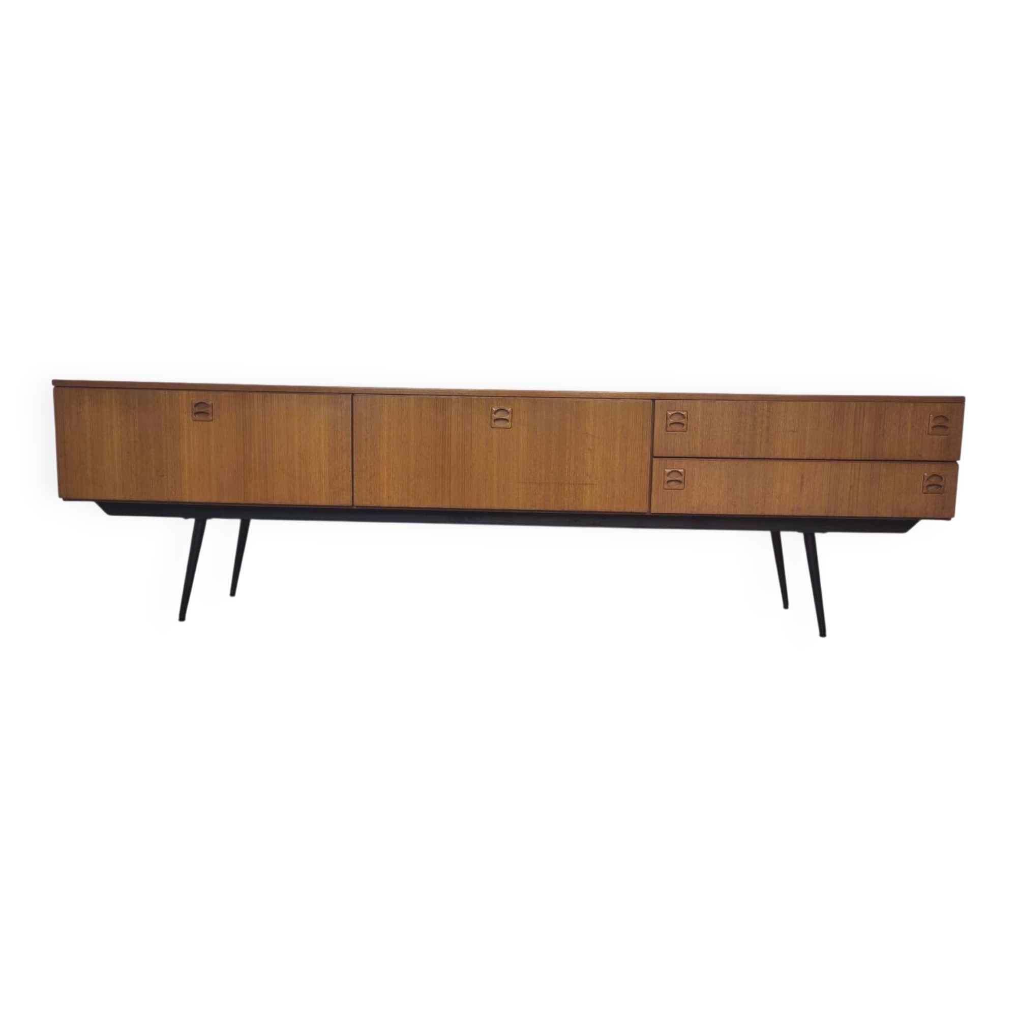 Scandinavian teak and metal sideboard