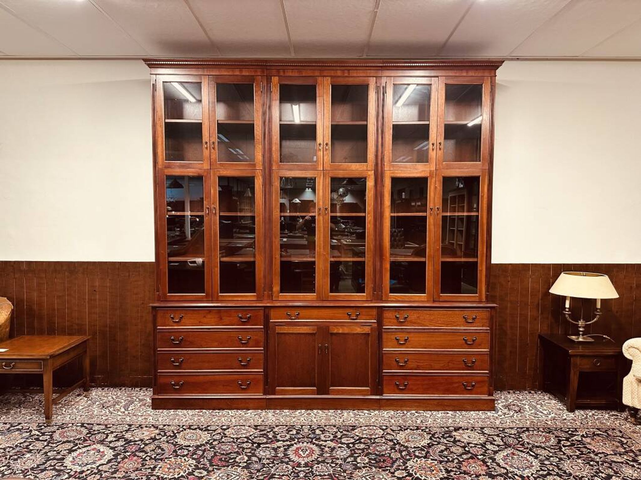 Classic English Mahogany Library Cabinet