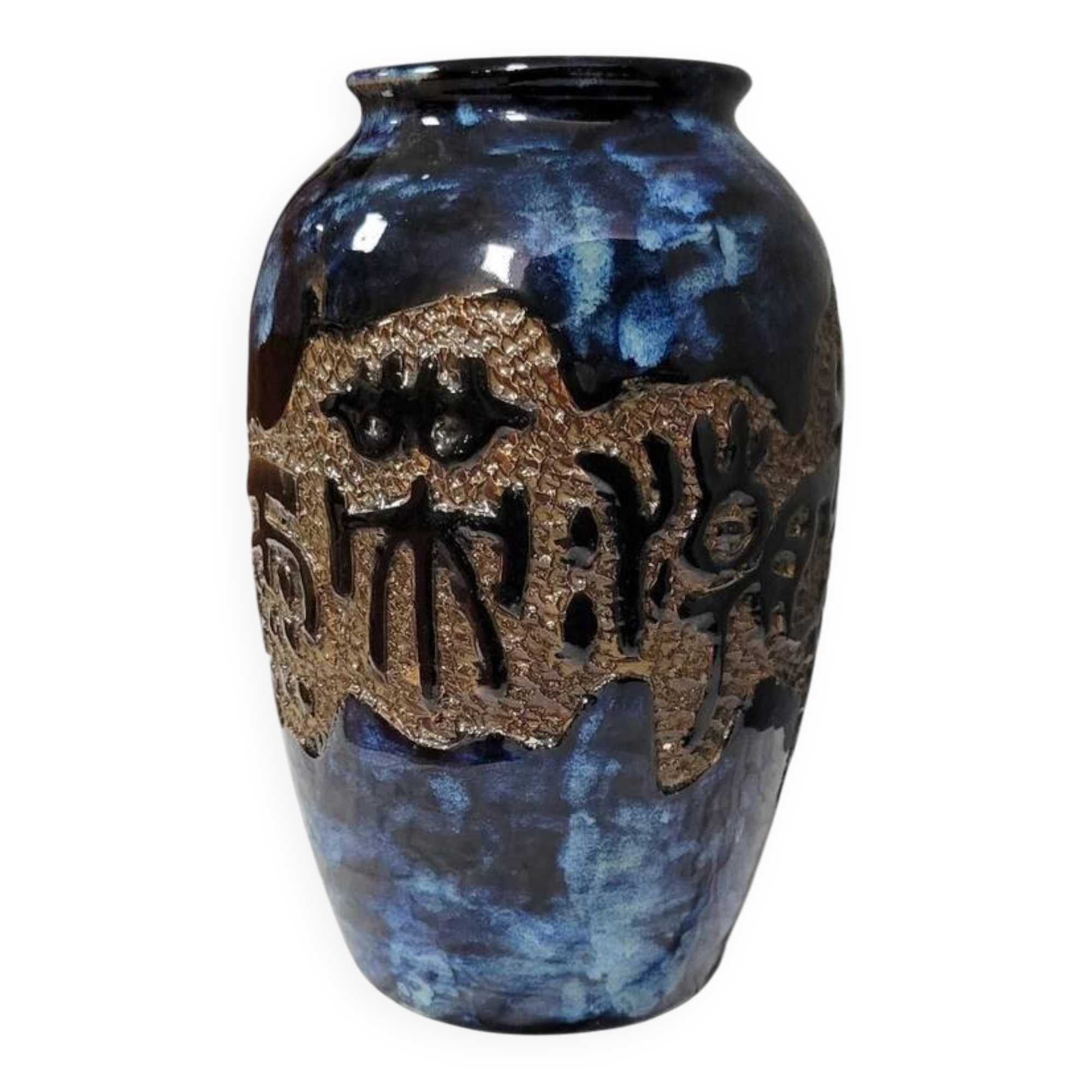 Ceramic vase signed under the heel, 20th century