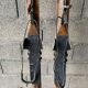 Old wooden skis