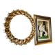 Vintage circular mirror in gold brass by christoph palma austria 1960
