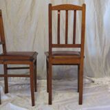 set of 5 oak dining room chairs