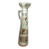 Italian Ceramic Brescian Arco Gardasse Candlestick 1970