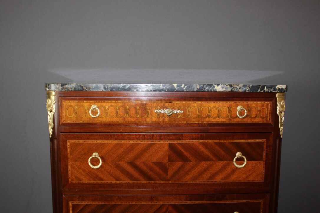 Louis XVI style chiffonnier in mahogany circa 1925