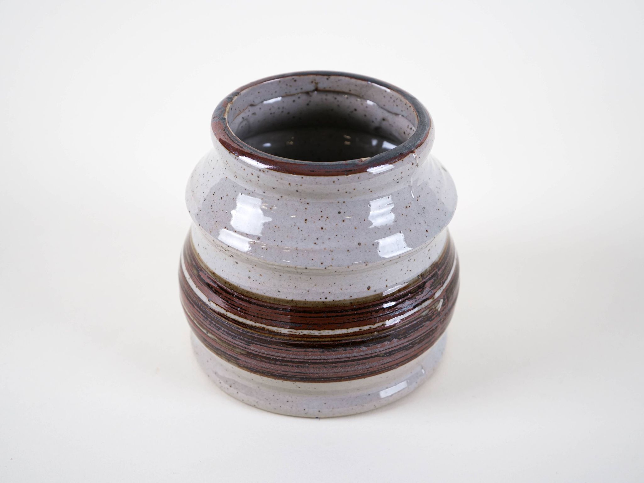 Grey ceramic vase, Danish design, 1960s, made in Denmark