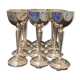 Vintage 12 silver metal shot glasses