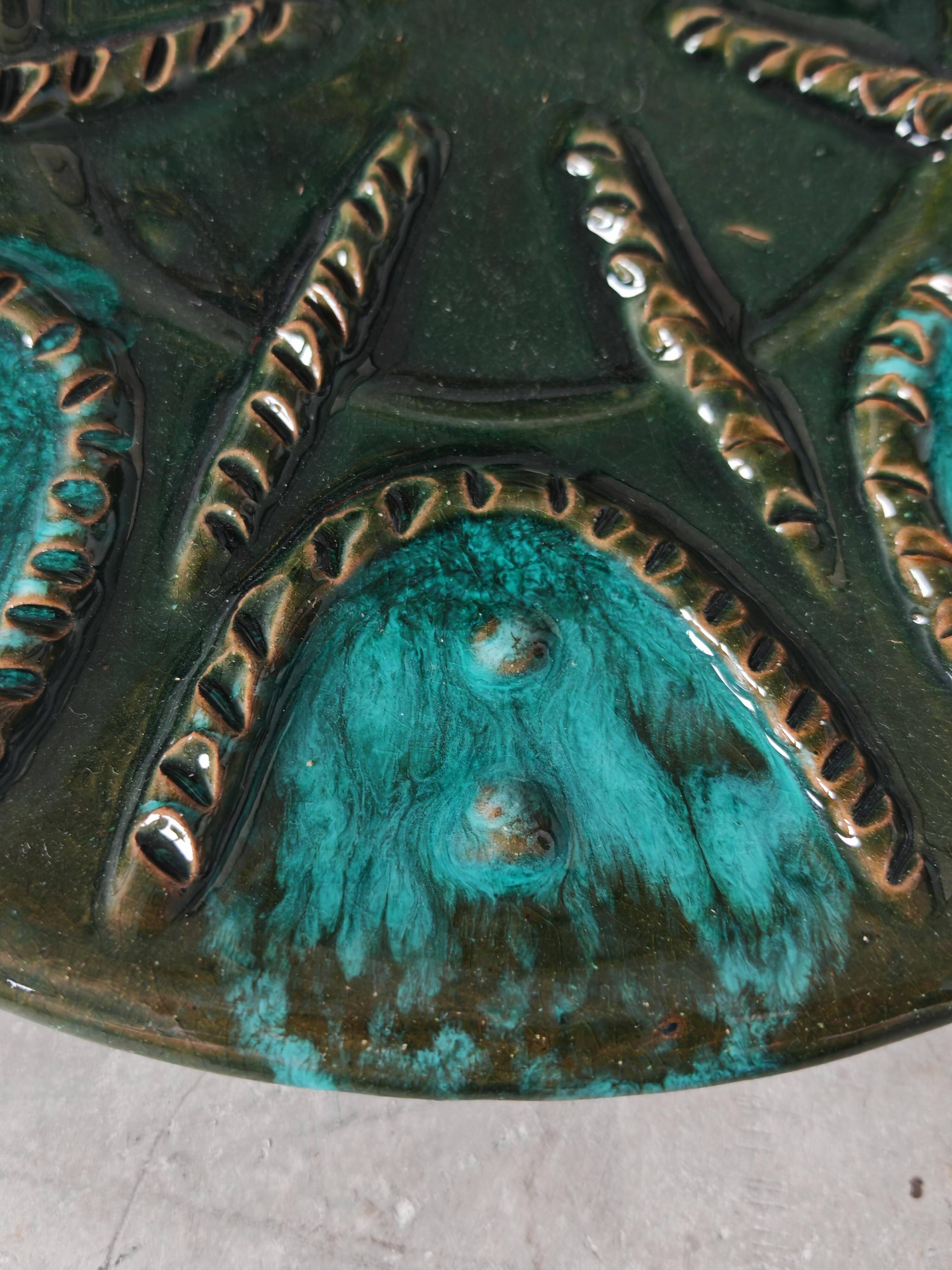 Pair of Mid Century Modern oyster plates 1970s