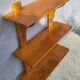 3-shelf oak wall shelf