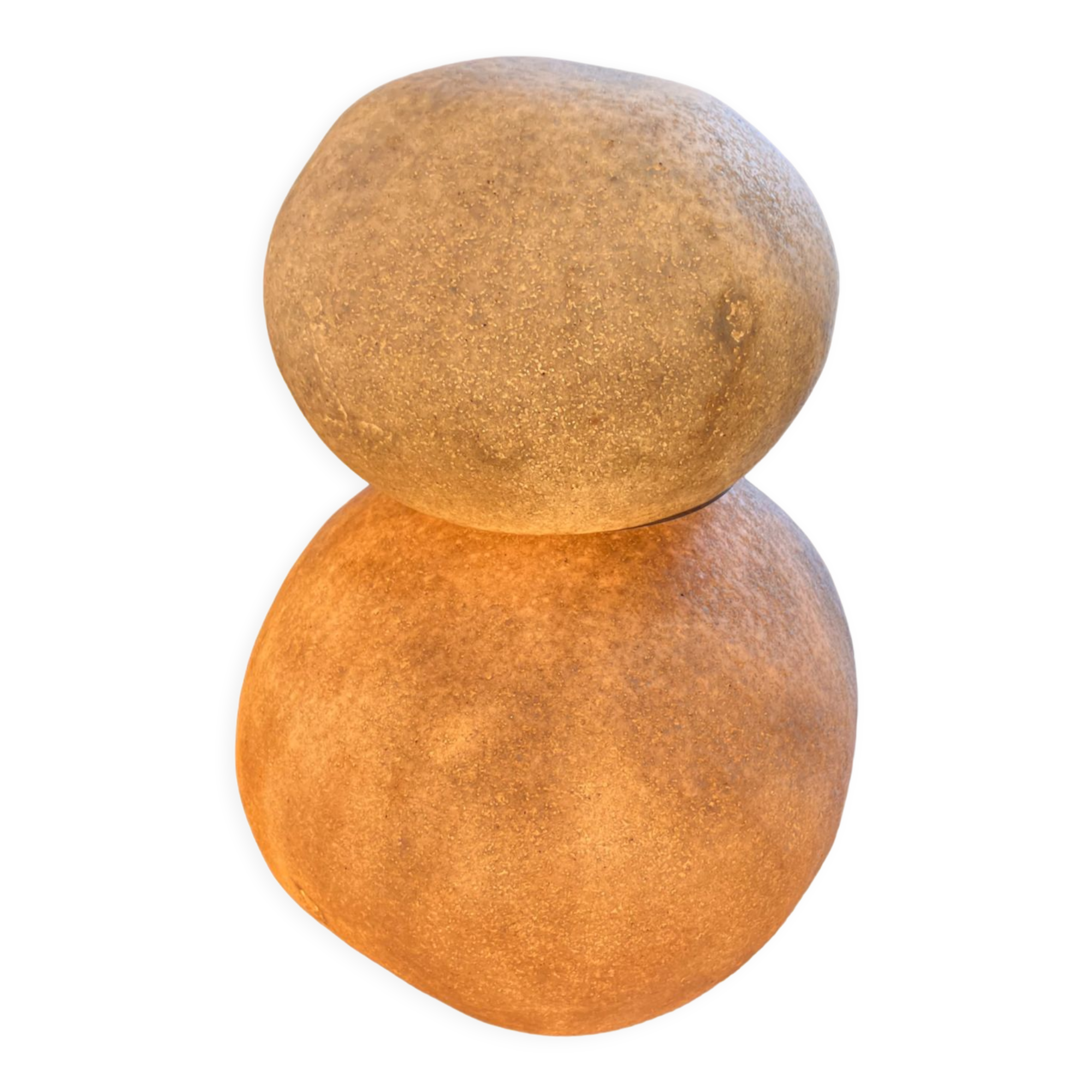 Lamp andré cazenave lamps pebbles pebble stone model "dora" circa 1970
