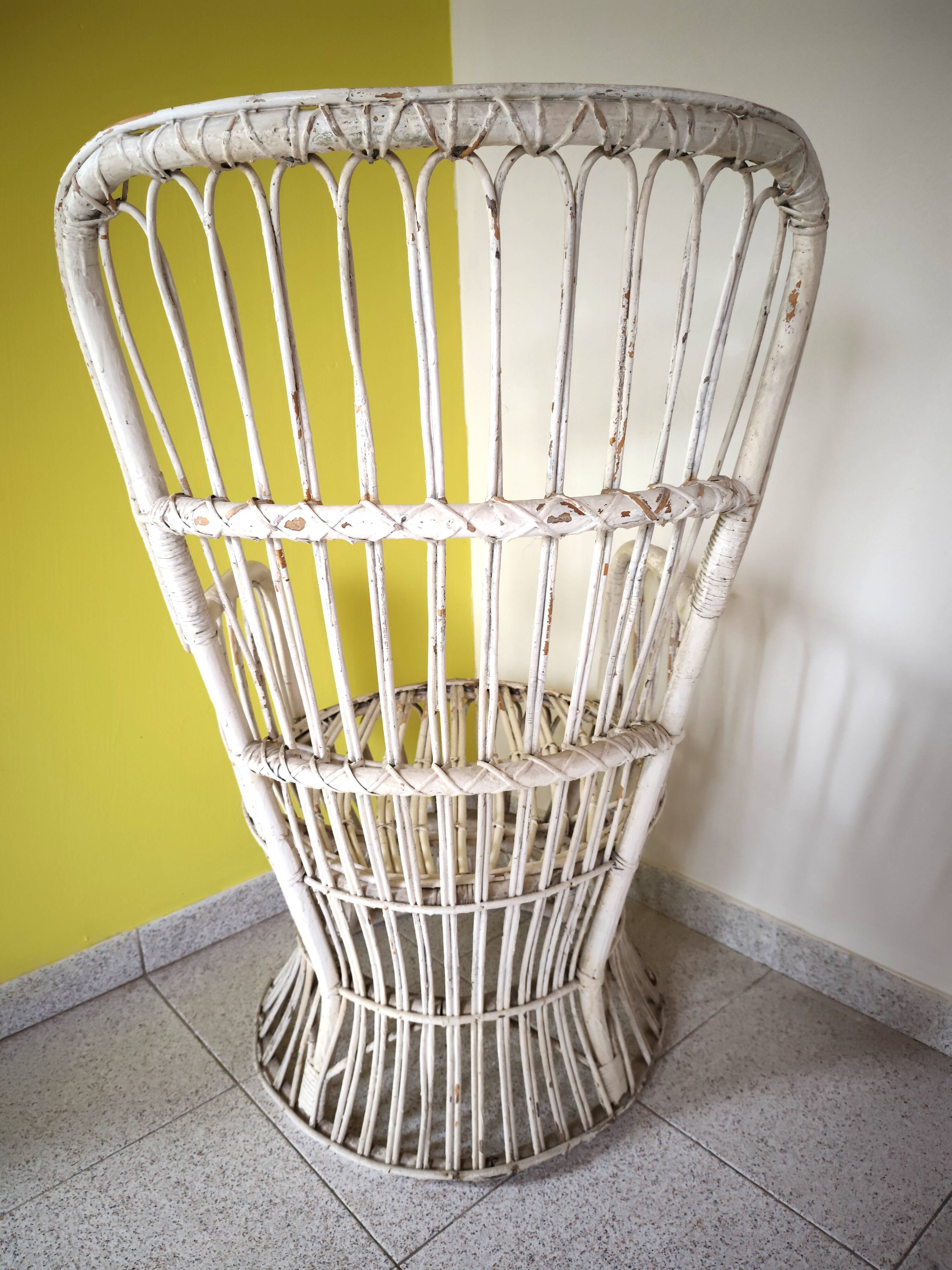 Rattan armchair in the style of "Emmanuelle armchair"