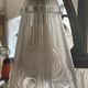 Pierre Gilles, beautiful art deco chandelier circa 1930 in bronze and molded glass