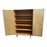 All shelf wardrobe cabinet in ash wood by františek mezulánik  for novy domov