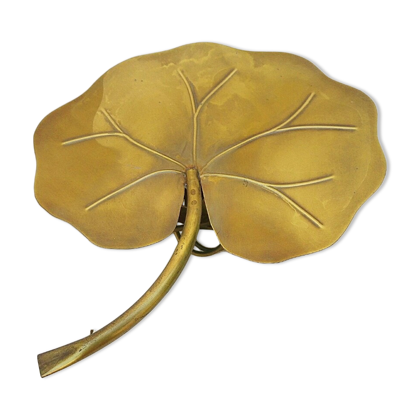 Applique en laiton doré feuille nénuphars design 60