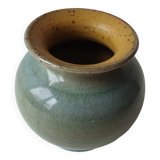 Small glazed ceramic ball vase Signed Alésia