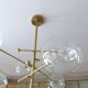 Brass & Borosilicate Glass Suspension "RD15 6 ARMS" design Schwung