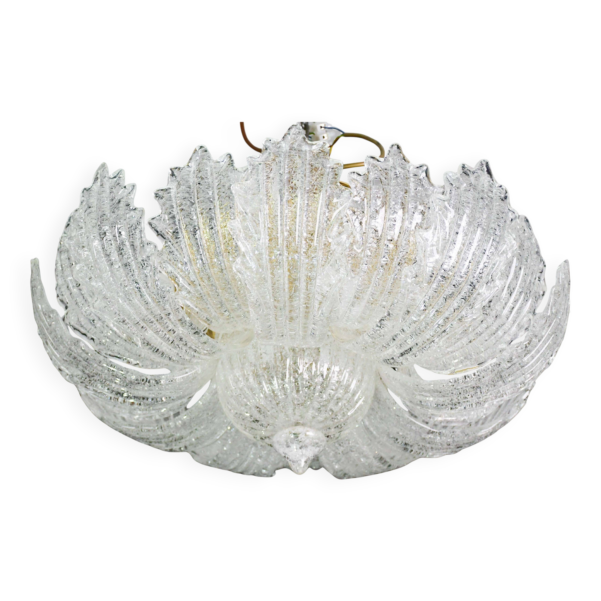 Garda, luxury Italian Murano glass ceiling light or flush mount, 1980s