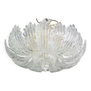 Garda, luxury Italian Murano glass ceiling light or flush mount, 1980s