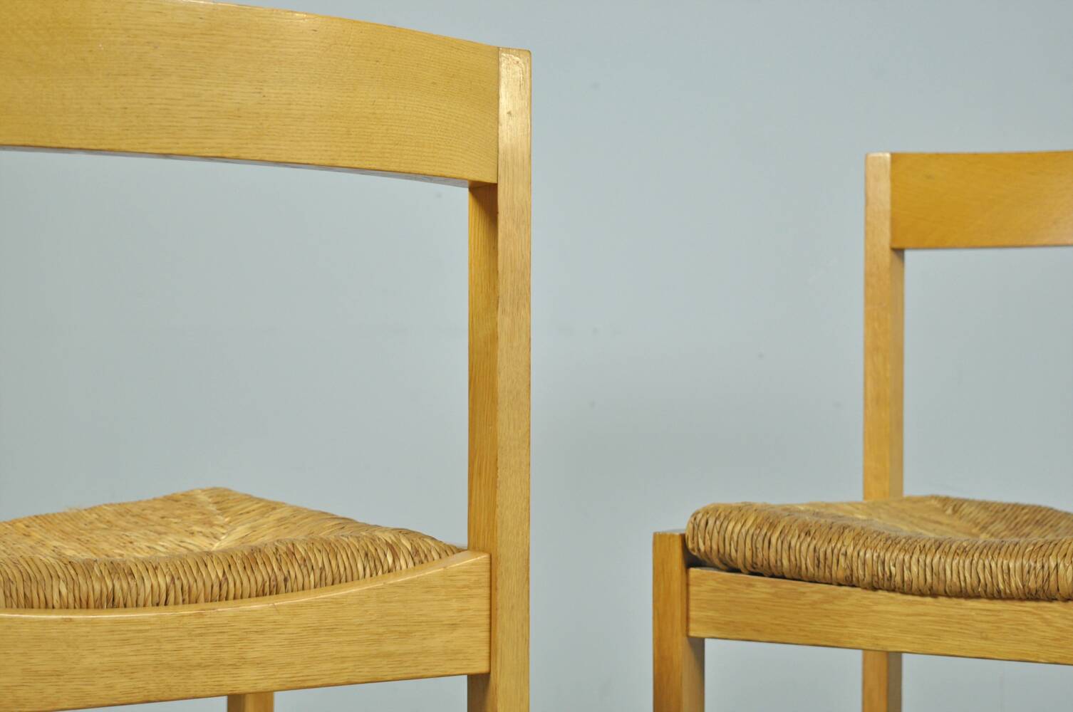 Vintage dutch design oak dining chairs, 1960s