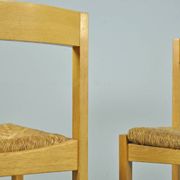 Vintage dutch design oak dining chairs, 1960s