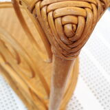 Rattan wall shelf