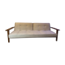Crowford design sofa bed in beige walnut