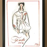 Drawing by karl lagerfeld for fendi