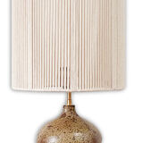 Lampe grès et corde de coton